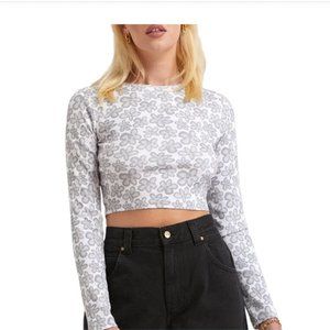 Afends Digital Daisy Recycled Cropped Long Sleeve - S